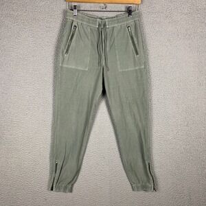 Athleta Pants Women 6 Farallon Jogger Sage Green Zip Ankle‎ Athleisure